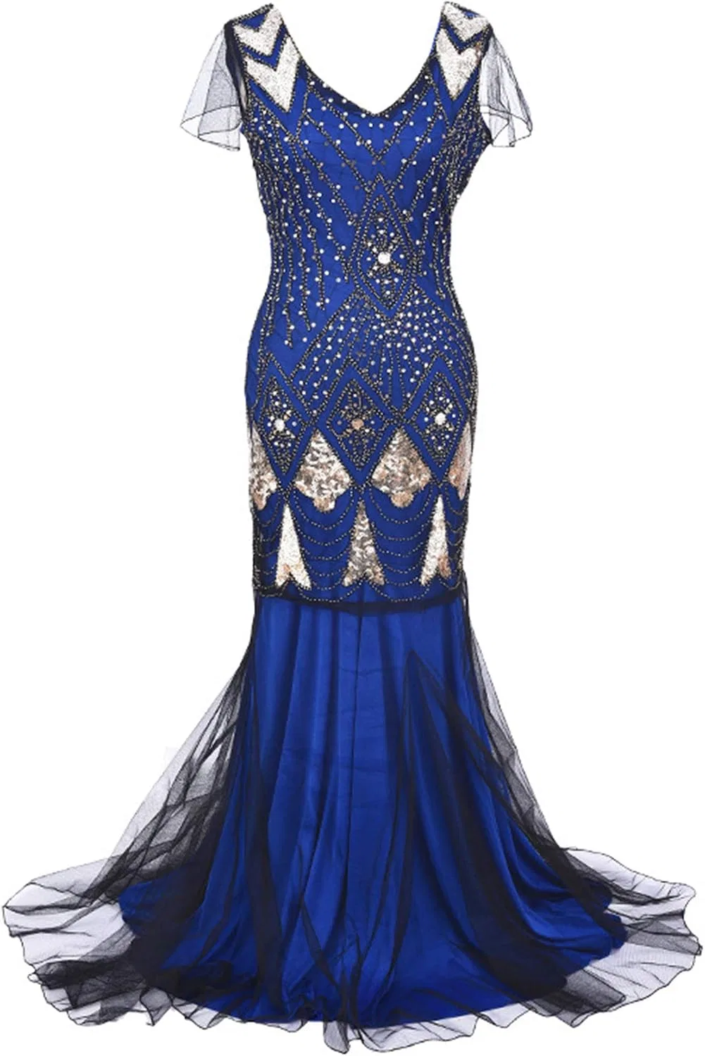 Женское вечернее платье с пайетками Andongnywell, Royal Blue