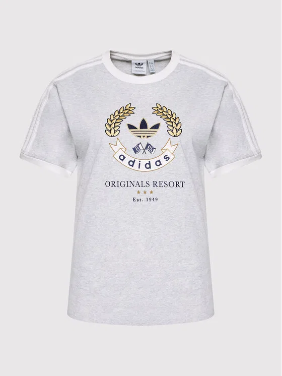 Футболка loose fit Graphic Adidas, серый — фото 4