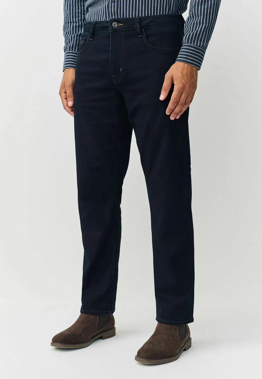 Джинсы прямого кроя, эластичные, комфортные Next, Blue Indigo Rinse