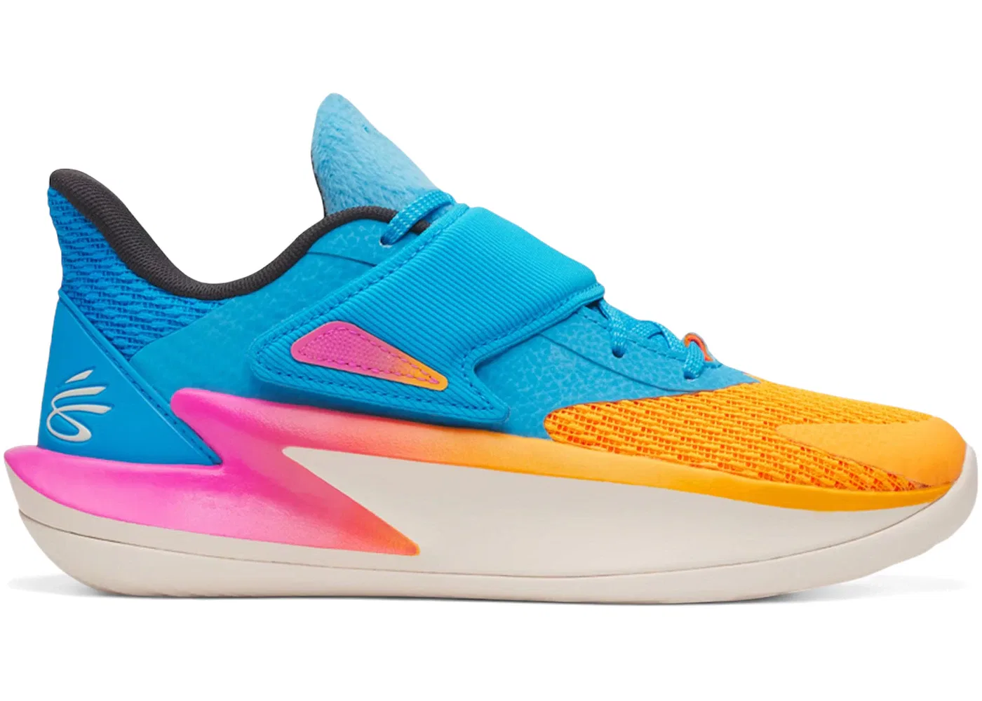 Детские кроссовки для мальчиков с длинным шнурком Under Armour Curry Fox 2, Capri/Campus Gold/Stone