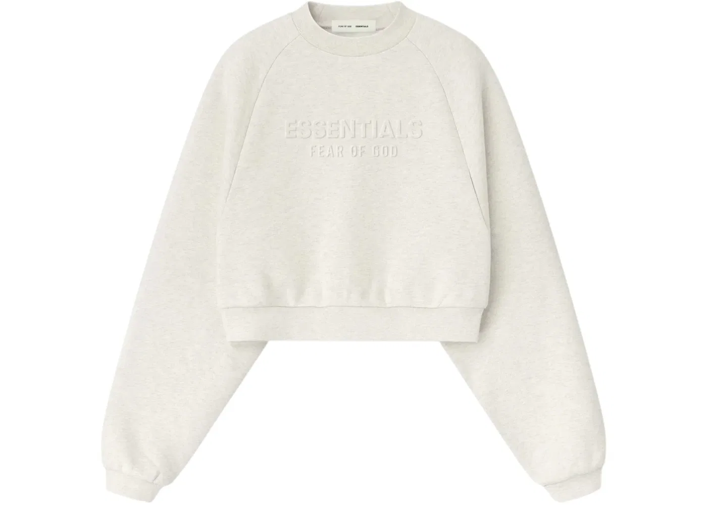 Женский свитшот с длинным рукавом Embossed 90's Raglan Crewneck Fear of God, Oatmeal Heather
