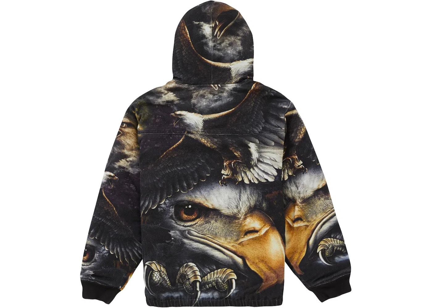 Мужская рабочая куртка Supreme Eagle Hooded Work Jacket, Black — фото 3