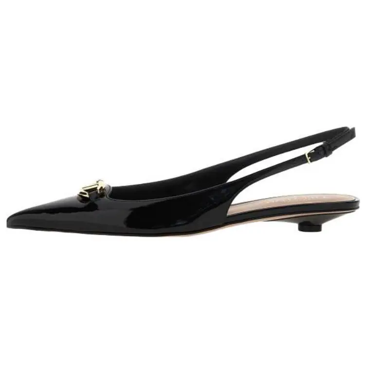 Туфли-лодочки VLogo Signature с острым носком Valentino, Black
