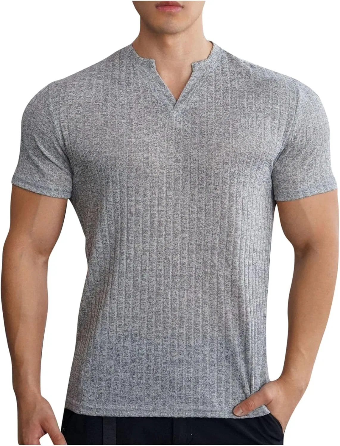 Мужская легкая футболка с коротким рукавом Slim Fit, Gray