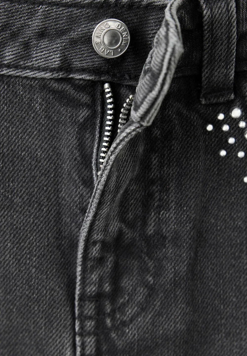 Детская мини-юбка Mango Kids, Black Denim — фото 4
