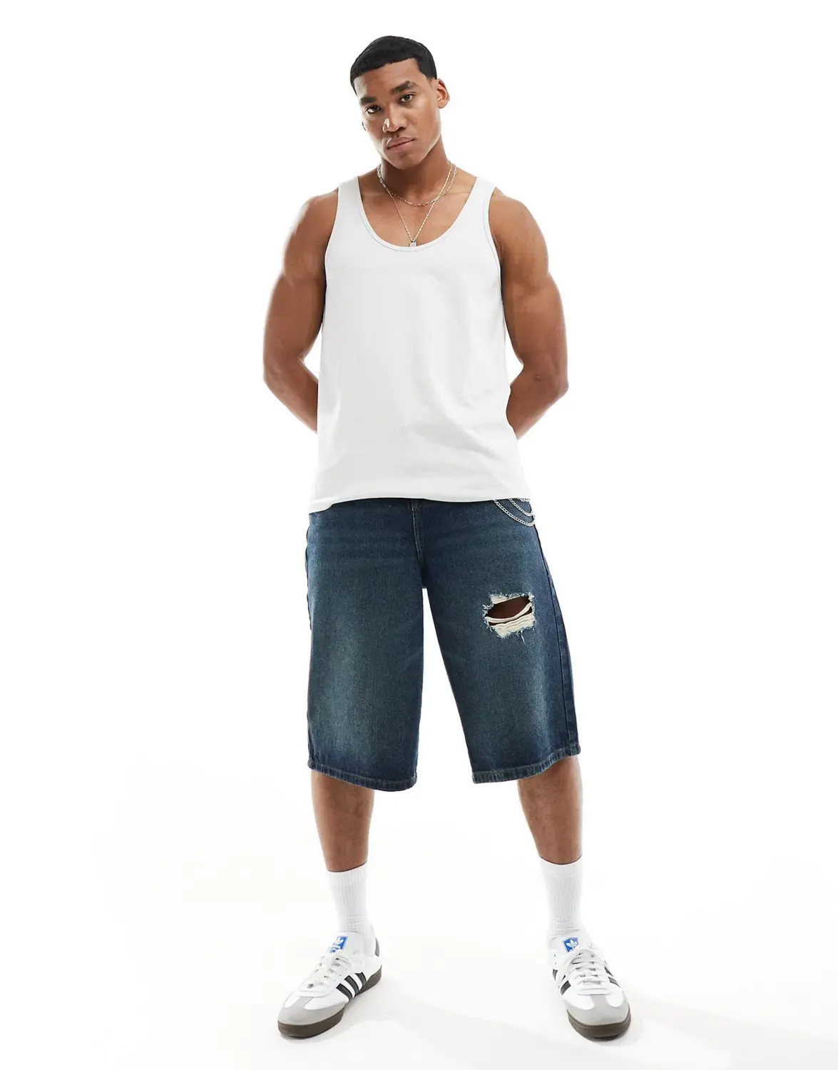 

Майка Asos Design Heavyweight, бледно-серый
