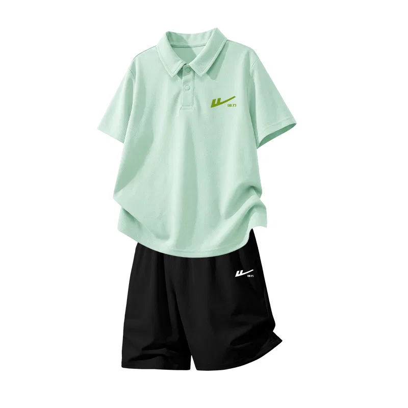 Детский спортивный комплект с отложным воротником Aqua Green/H Hook Green K-Black/H White Hook Small K WARRIOR