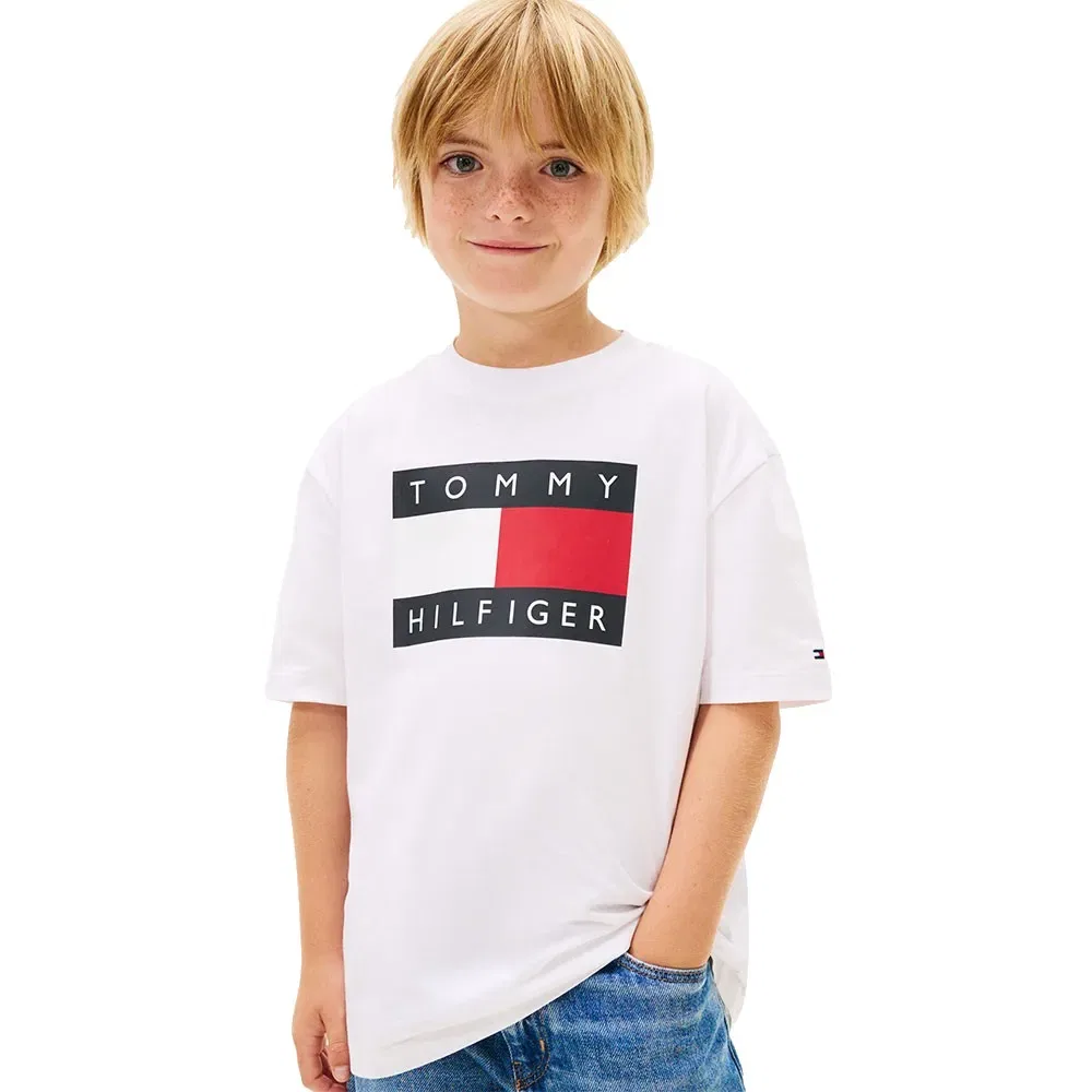 Футболка с принтом Tommy Hilfiger Heritage Printed Flag, белый