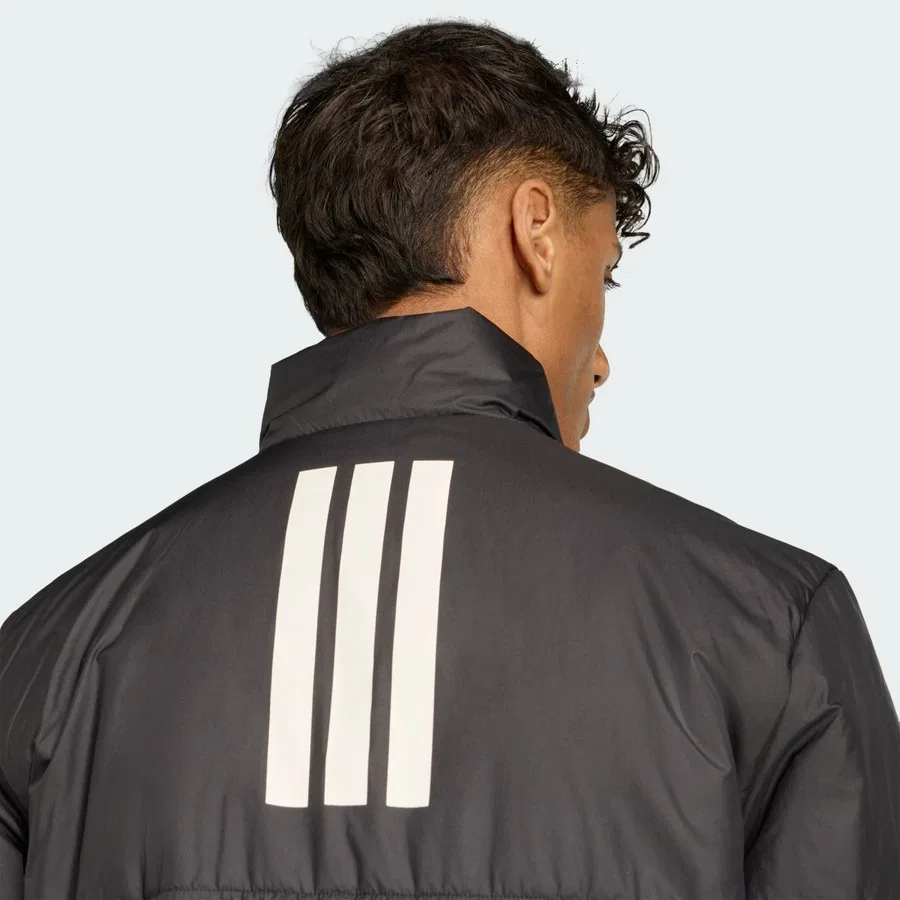 Утепленная куртка с принтом 3-Stripes Climawarm adidas, Черный — фото 4