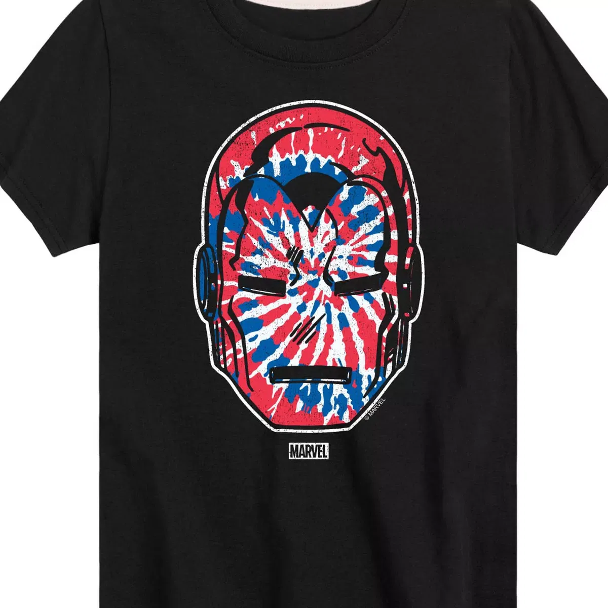Детская футболка с принтом Marvel Iron Man Flag Fill Oversized для мальчиков, Heather Charcoal — фото 2