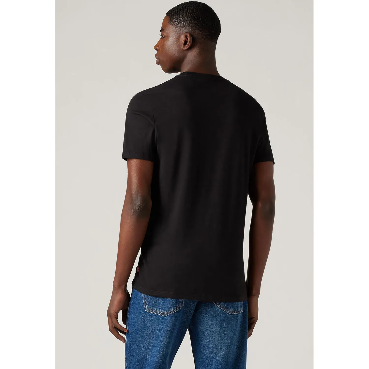 Мужской комплект из 2 футболок с круглым вырезом и логотипом Levi's, Black/White — фото 4