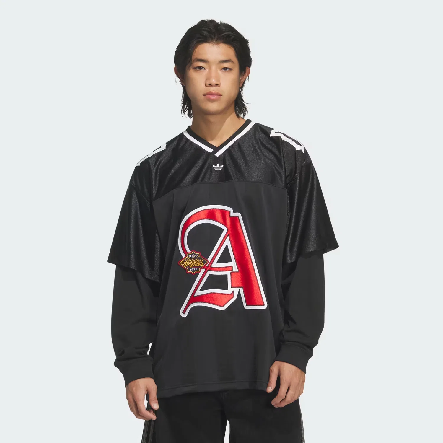 Мужская футболка свободного кроя OG M 2IN1 Jersey Adidas Originals, черный
