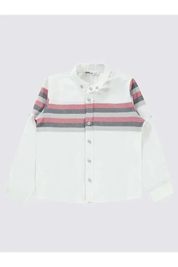 Детская рубашка для мальчиков с длинным рукавом Striped shirt Civil Boys, Red