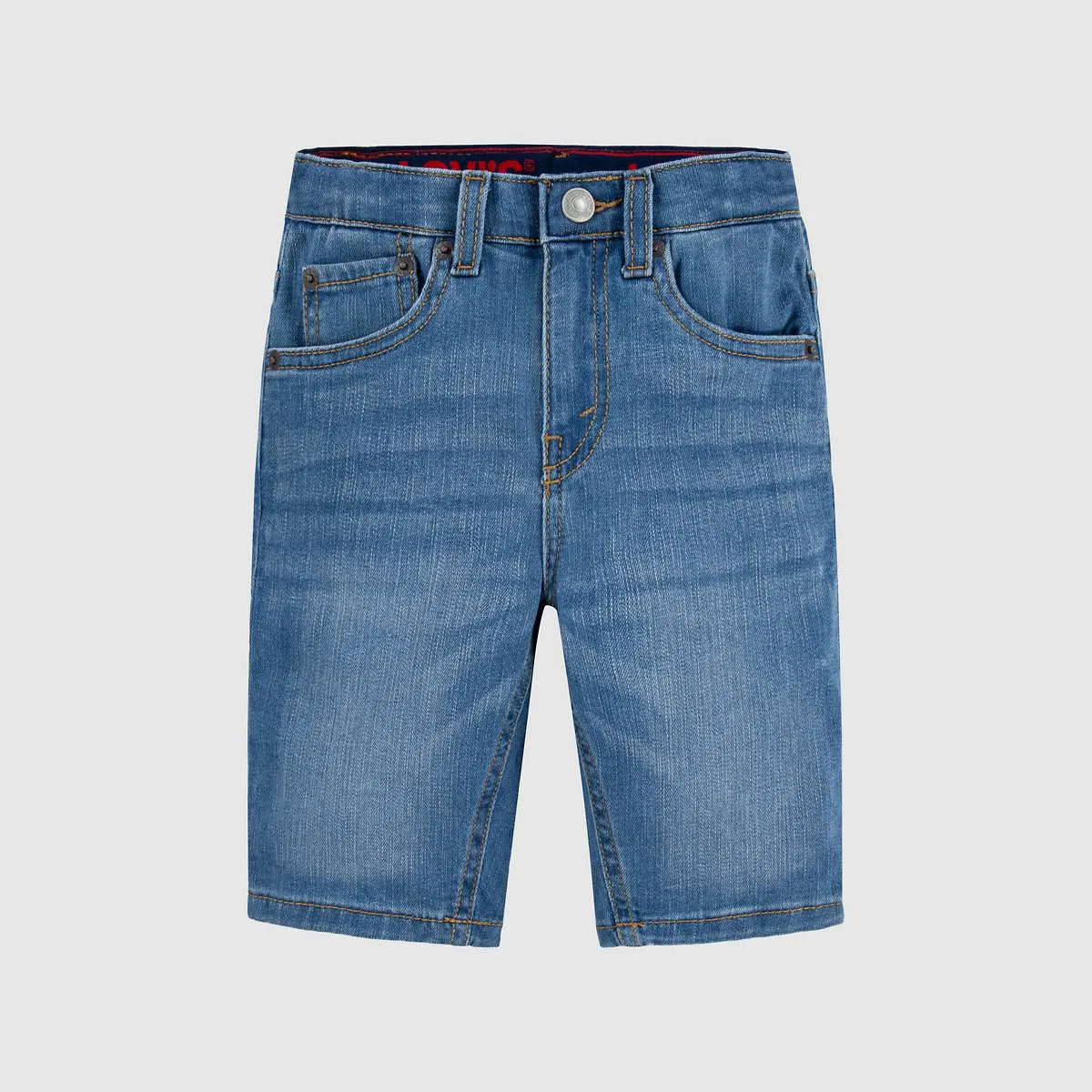 Узкие спортивные шорты для мальчиков 4-7 лет Levi's, Spit Fire - Medium Wash — фото 4