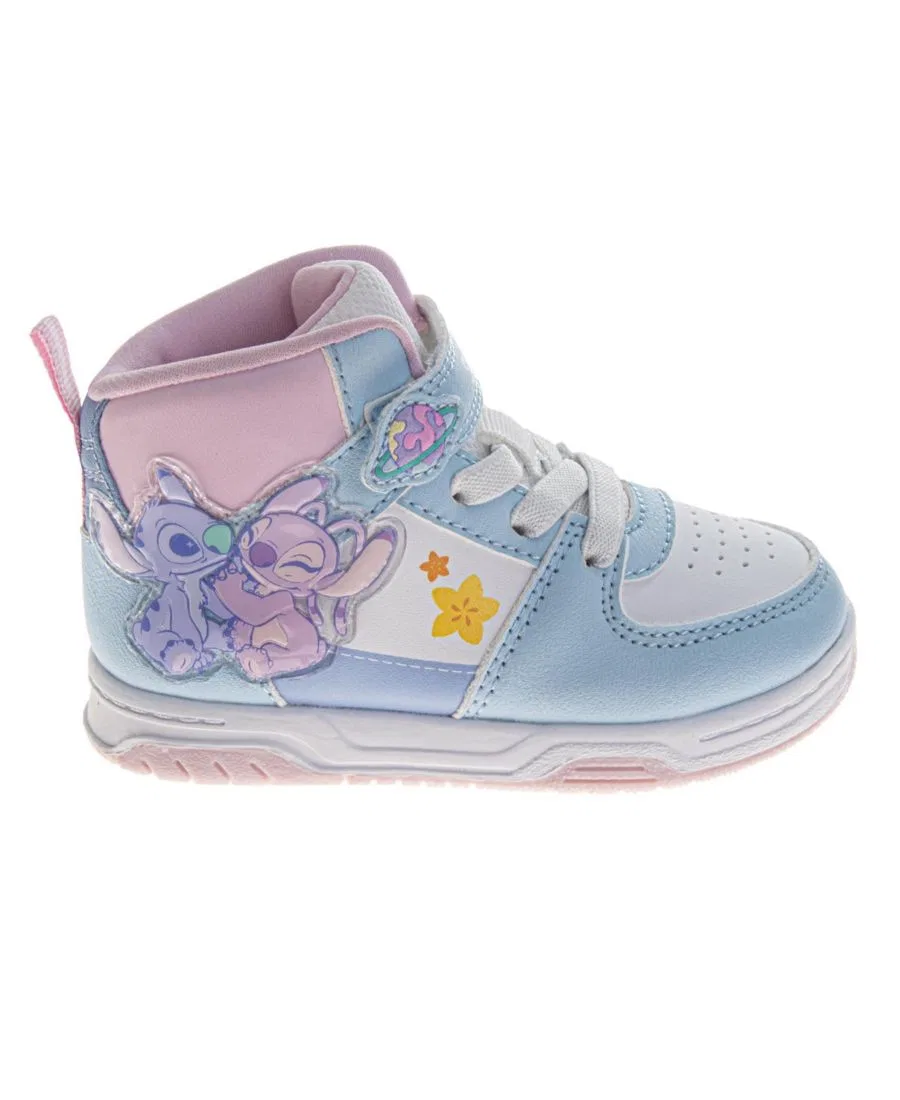 Кроссовки высокие с принтом Stitch and Angel Disney, Blue White — фото 2