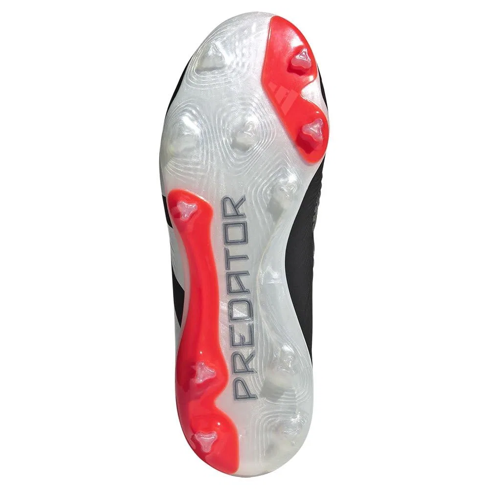 Детские бутсы для мальчиков с твердым грунтом Predator Elite Adidas, Black White Red — фото 2