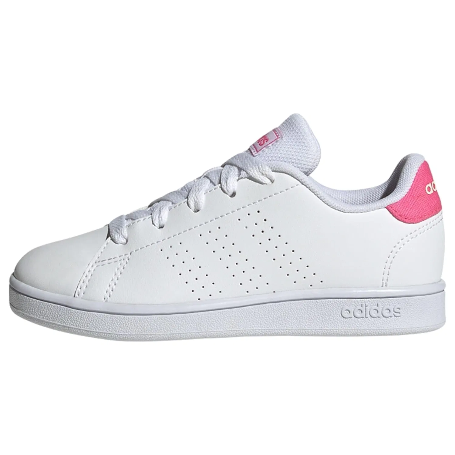 Детские спортивные кроссовки с закрытым носком Advantage K Adidas, Ftwr White Real Pink Core Black