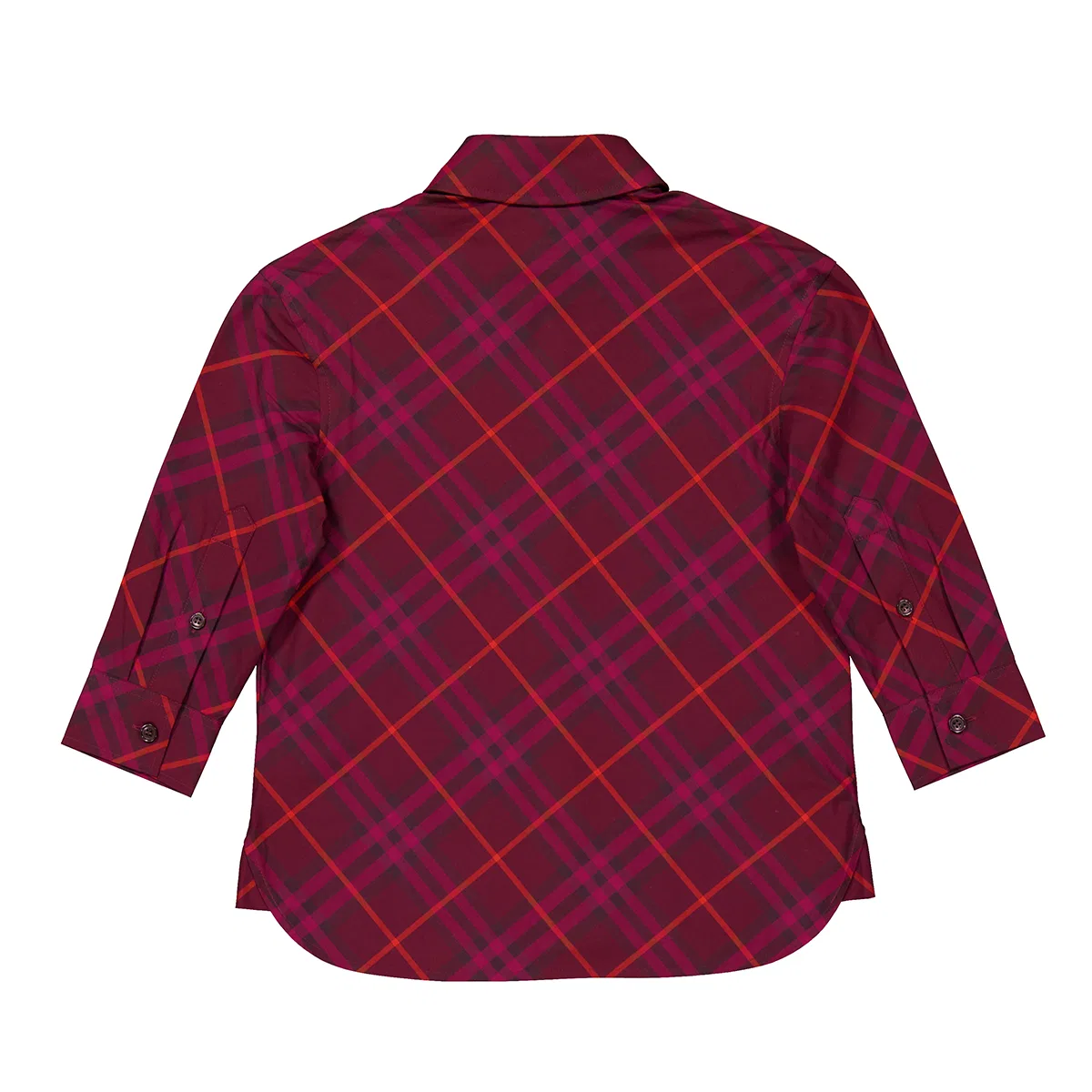 Рубашка с принтом в клетку Kids Check Print Long-Sleeves Shirt Burberry, Claret Ip Chk — фото 3
