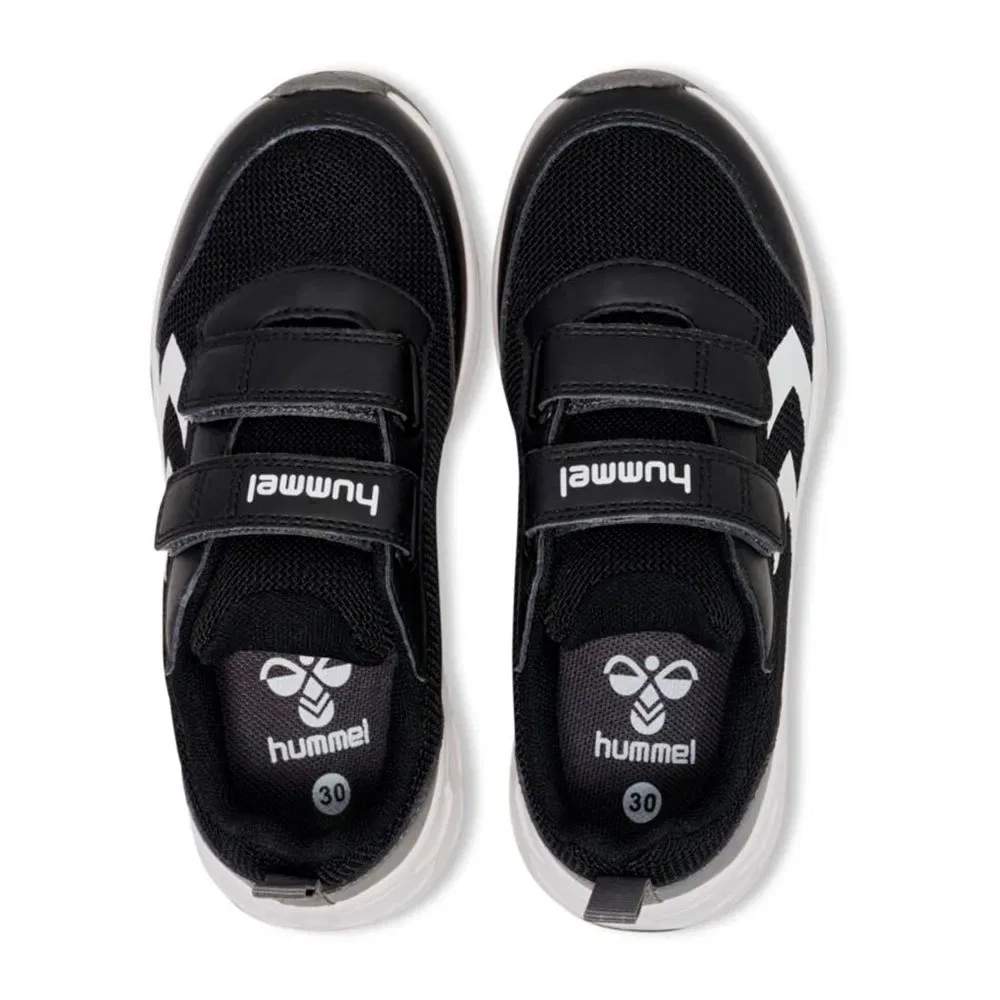 Детские кроссовки для девочек с липучками Turbo Run 1.0 Hummel, Black — фото 4