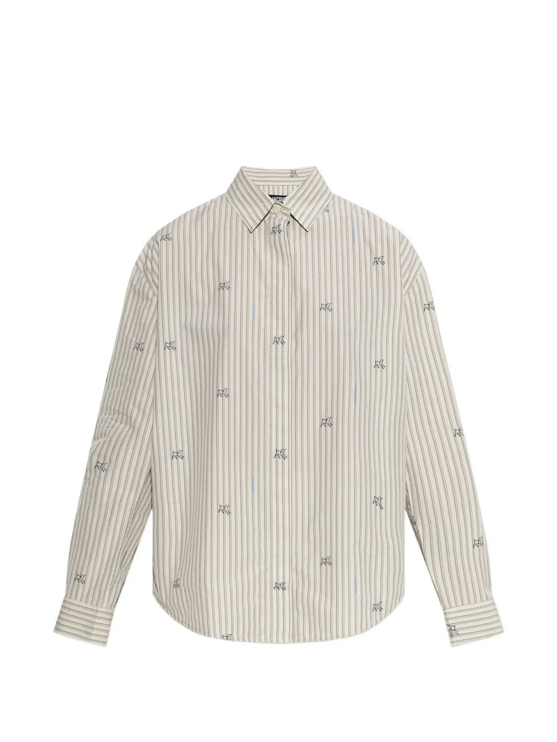 Рубашка Simon хлопковая Jacquemus, нейтральные
