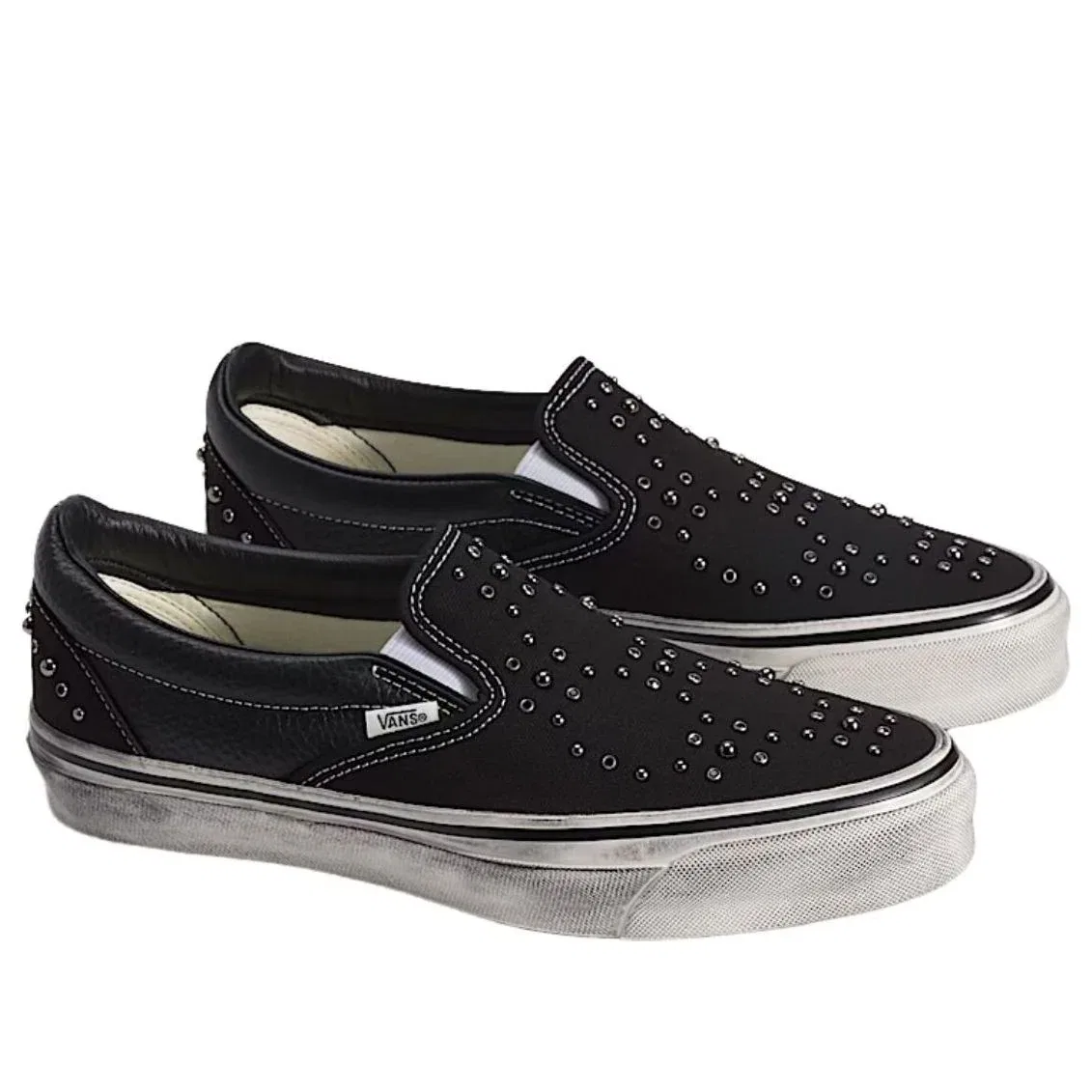 Слипоны Vans Premium Classic Slip-On Pearlized 'Blackout' VN000D9PBKA, черный — фото 2