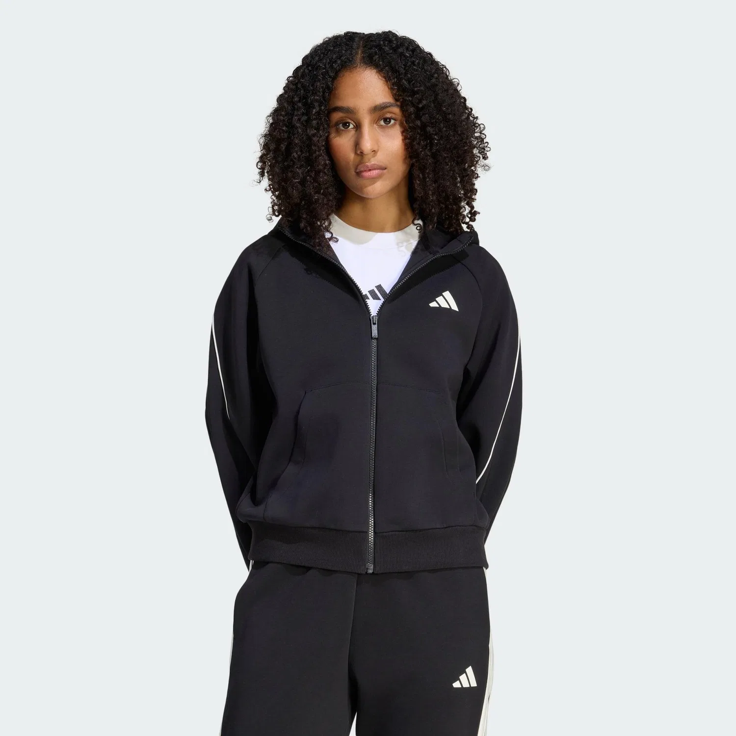 Мужское худи с капюшоном Stadium Small Logo Adidas, Schwarz