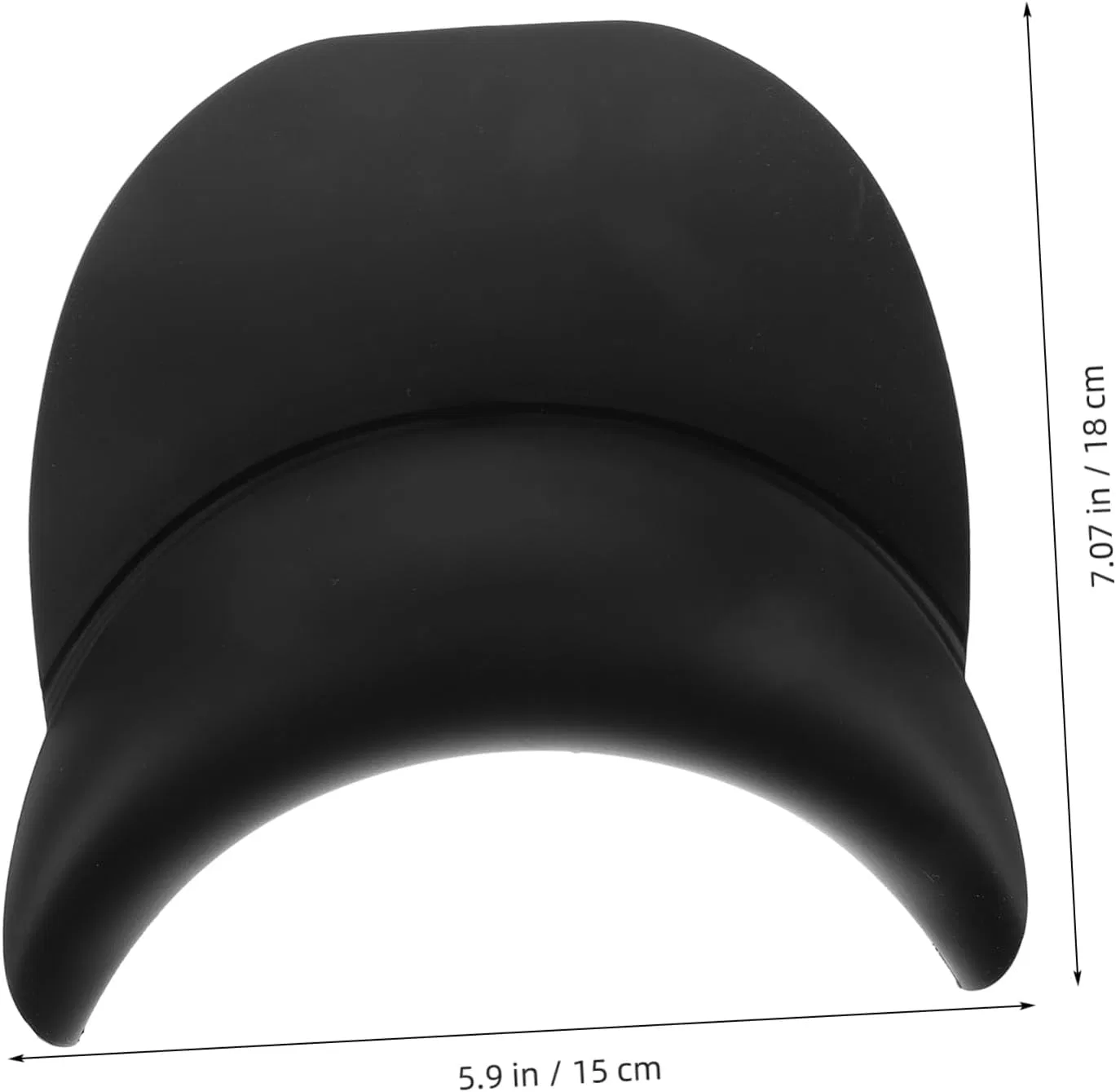 Подушка для шеи из силикона, VALICLUD, 18x15 см, 240 г, Black — фото 2