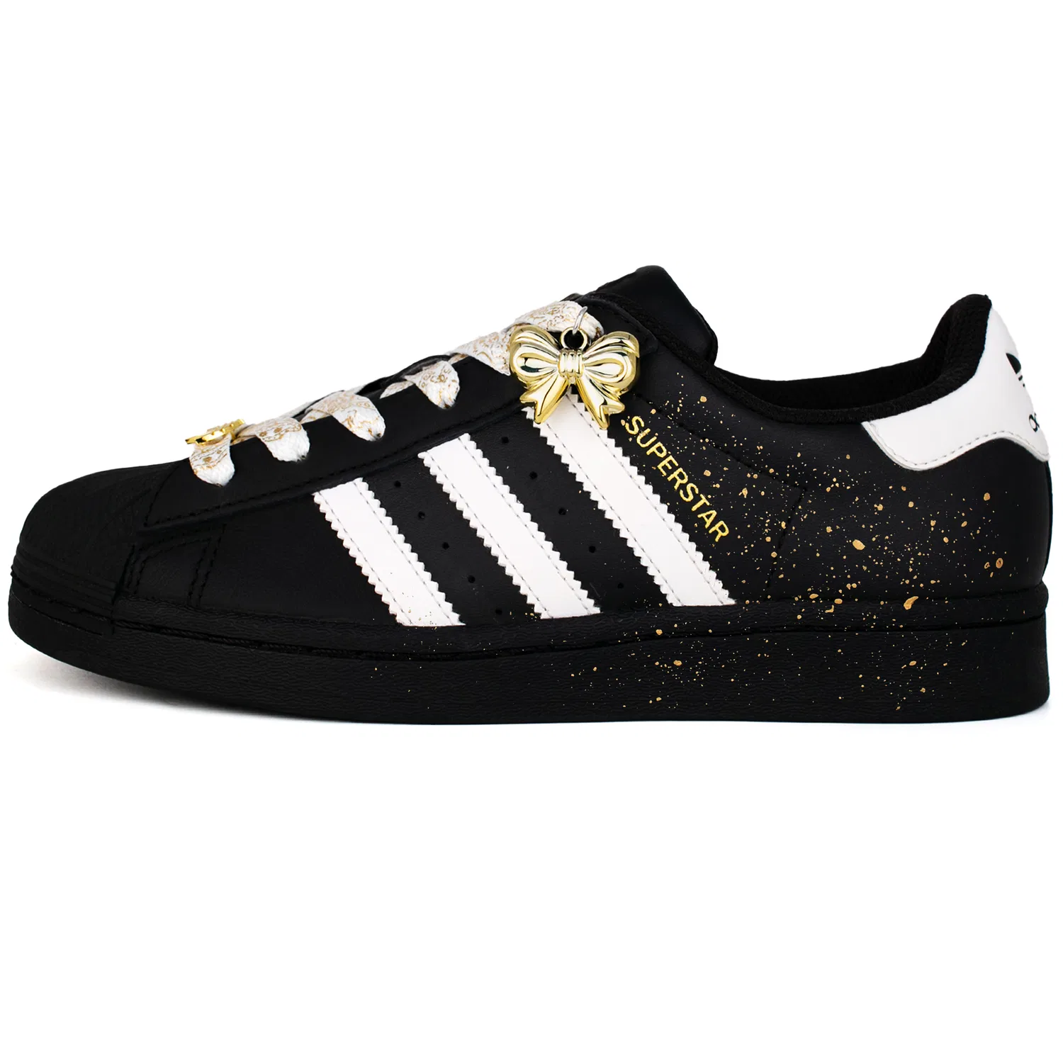Детские кеды для скейтбординга с мыском-ракушкой Adidas Originals Superstar, Цвет Black Gold