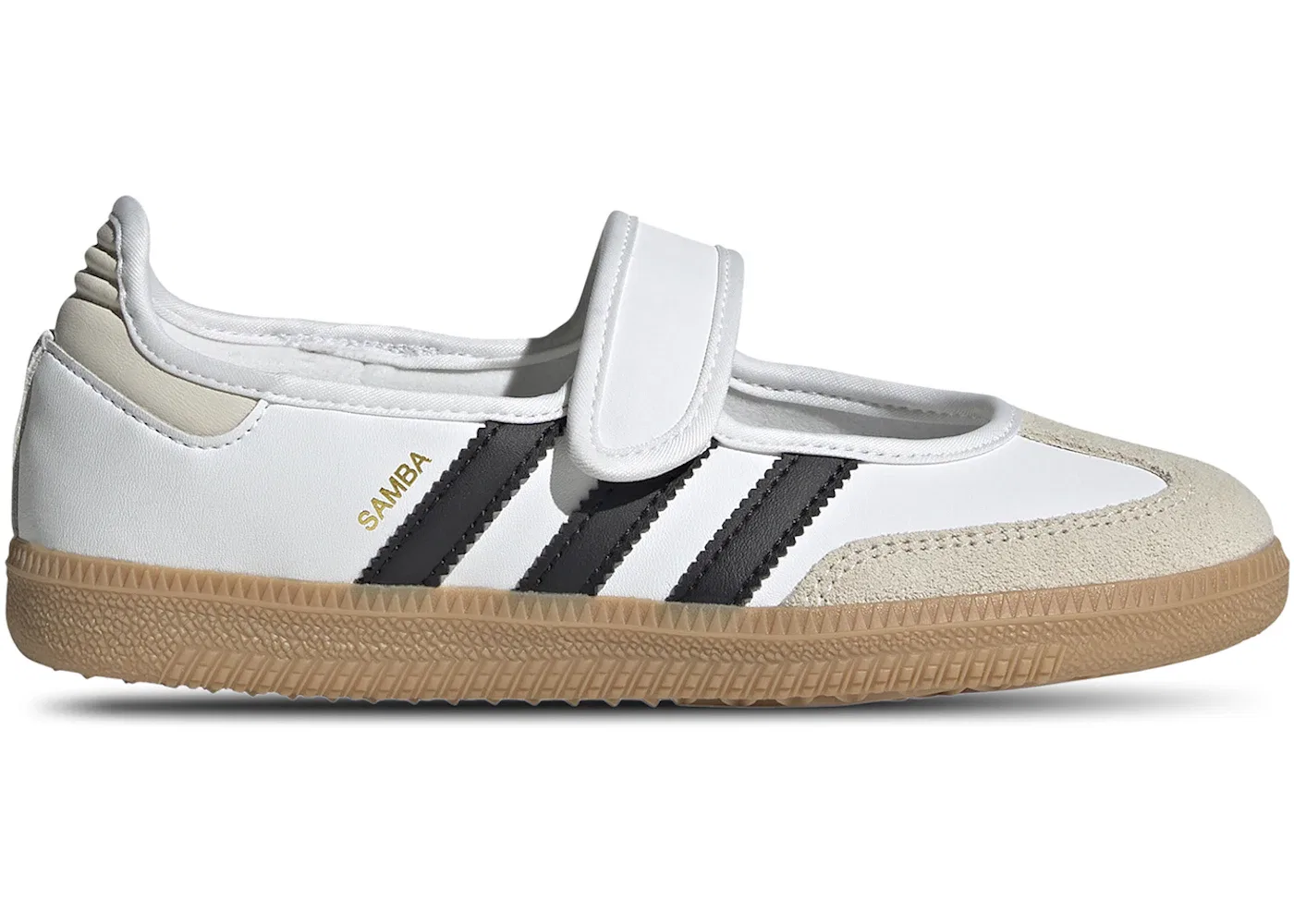 Детские кроссовки Lifestyle с низким профилем Adidas Samba Jane, Footwear White/Alumina/Gum