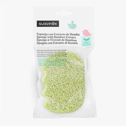 Детская мочалка с бамбуковым экстрактом Suavinex, Зеленый