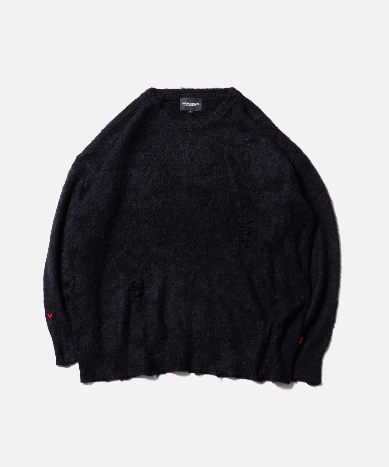 Детский свитер с длинным рукавомNANCY MOHAIR VIRGOwearworks, Black — фото 3