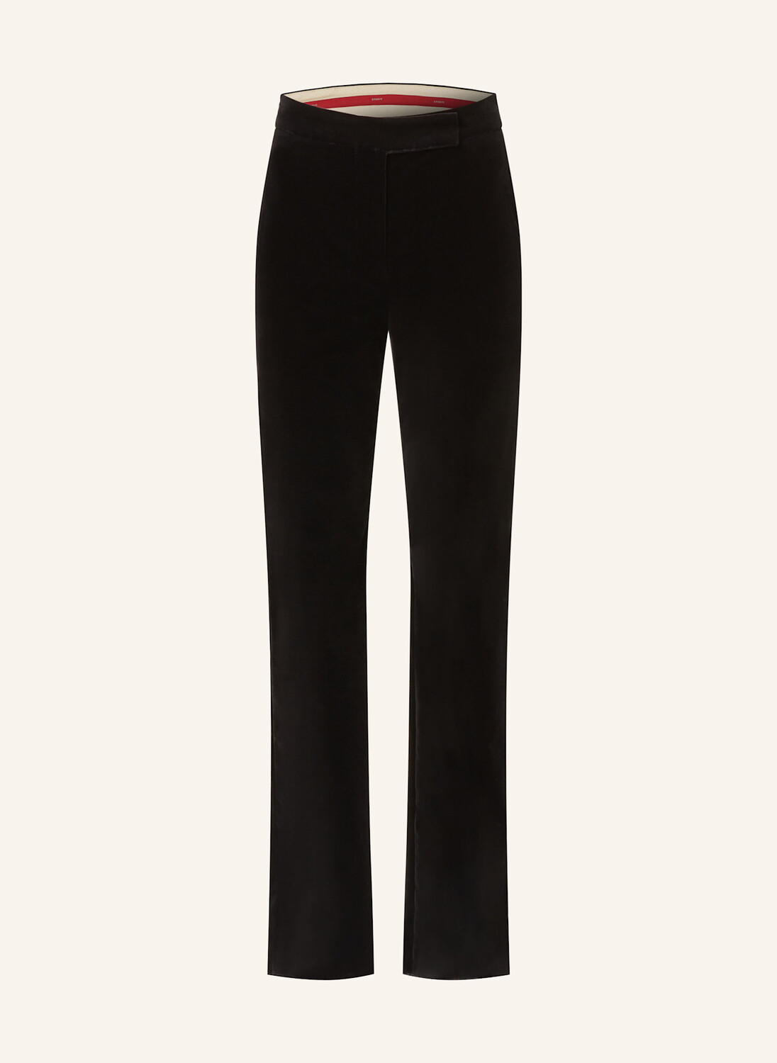 

Брюки Марлен ацето из бархата. Max Mara Studio, черный