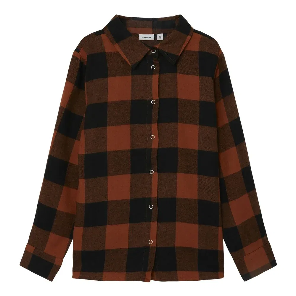Детская рубашка-овершерта с длинным рукавом Oskar Name it, Brown