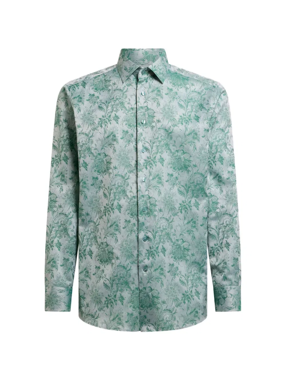 Рубашка хлопковая Etro, зеленый