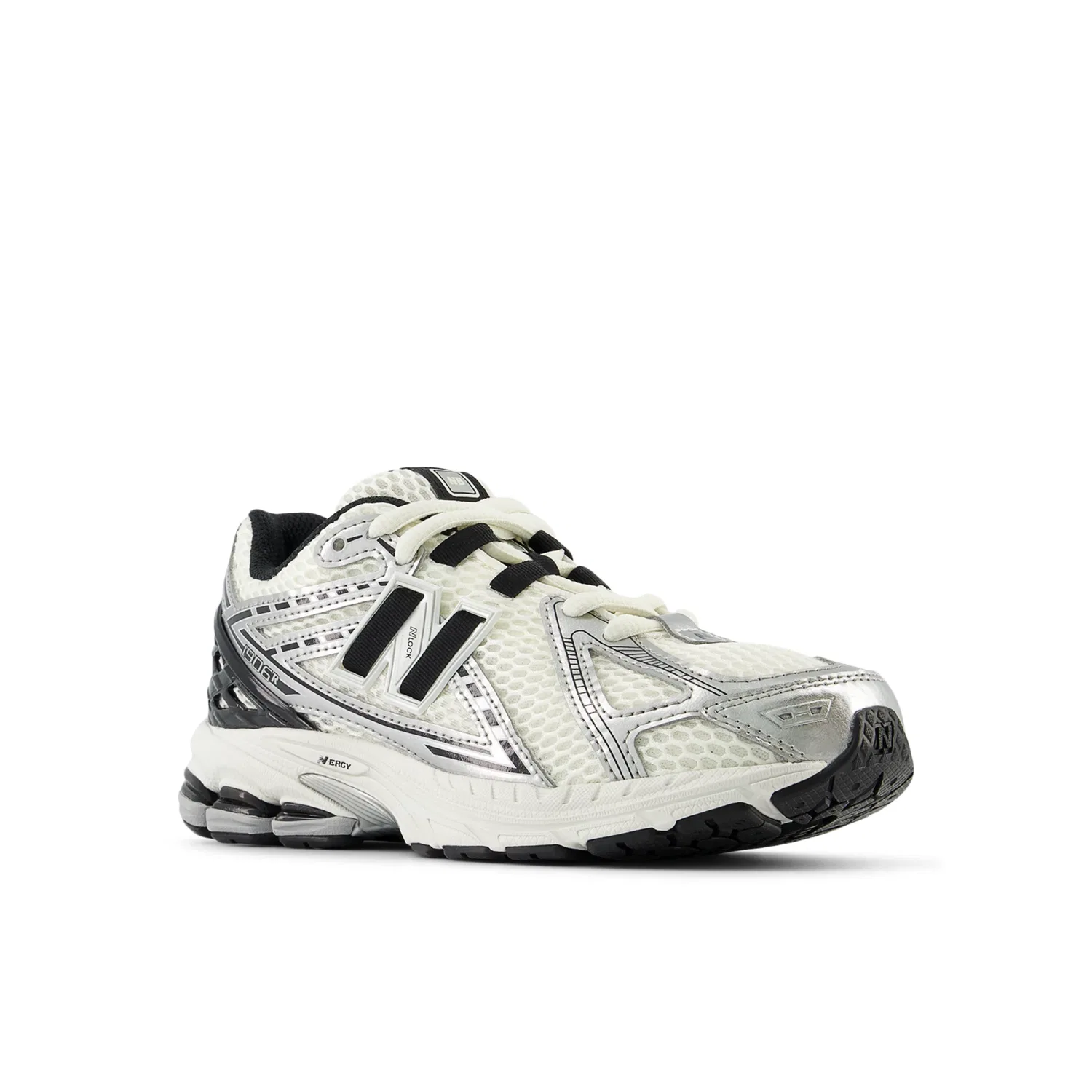 Детские кроссовки с шнуровкой 1906 Lace New Balance, Silver Metallic With Black — фото 2