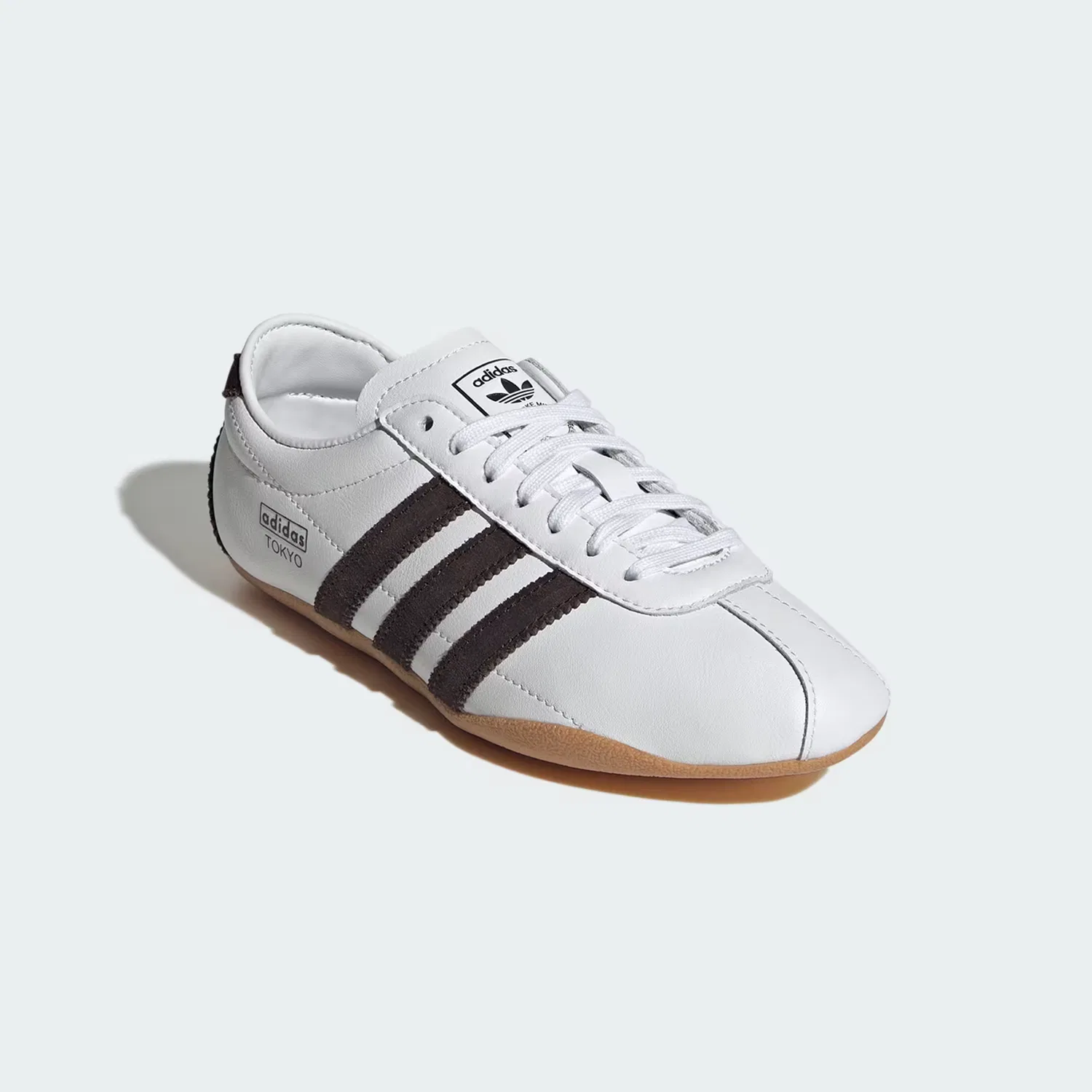 Детские кроссовки кожаные Tokyo Shoes Adidas Originals, облачно-белый/аврора кофе/гум — фото 4