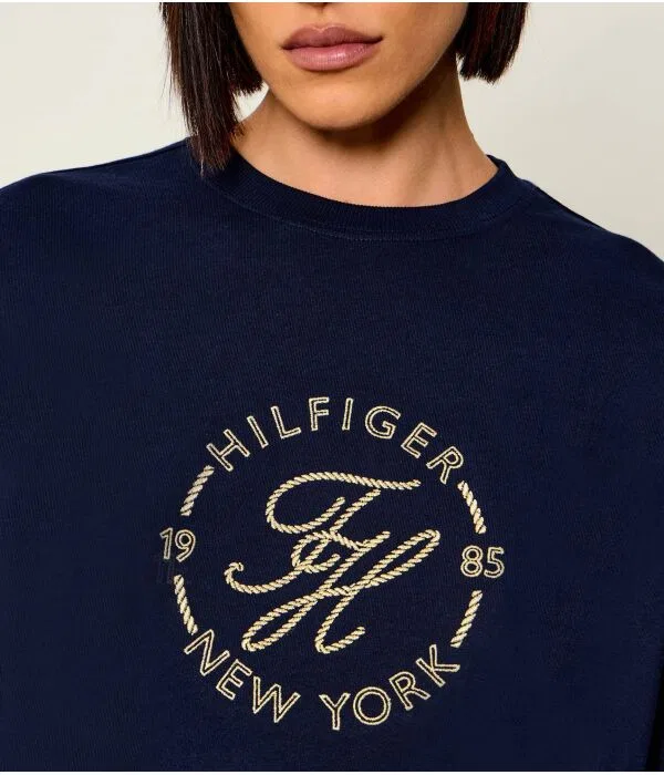 Женская рубашка свободного кроя Relaxed Fit Tommy Hilfiger, Blu Marino — фото 4