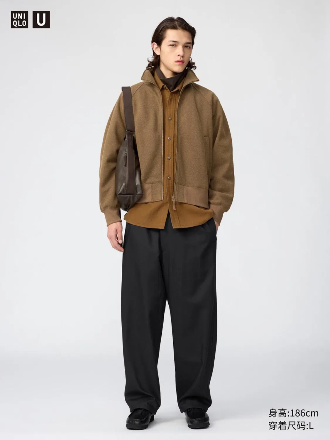 Брюки свободные Uniqlo, черный