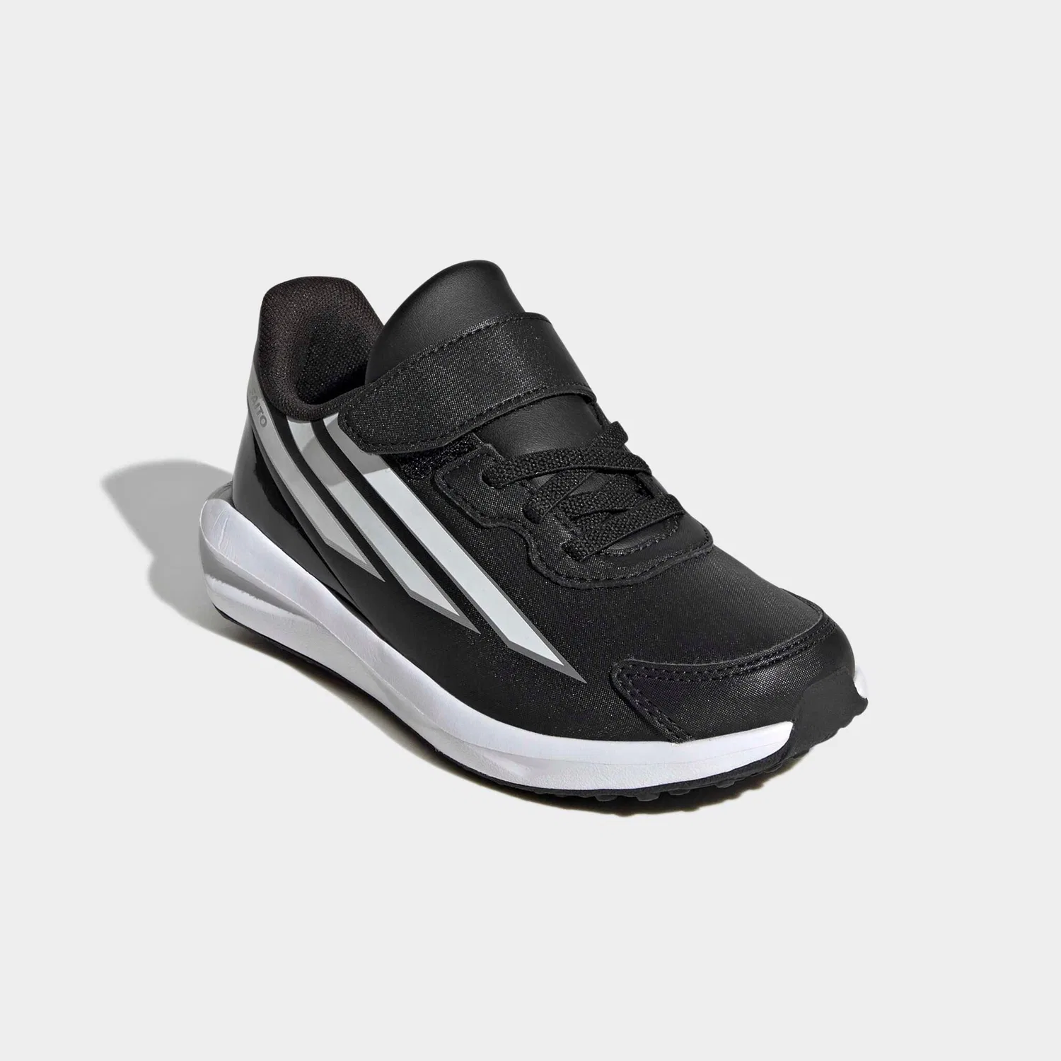 Детские кроссовки с Cloudfoam амортизацией Faito Kids Adidas Sportswear, Core Black/White/Silver Metallic