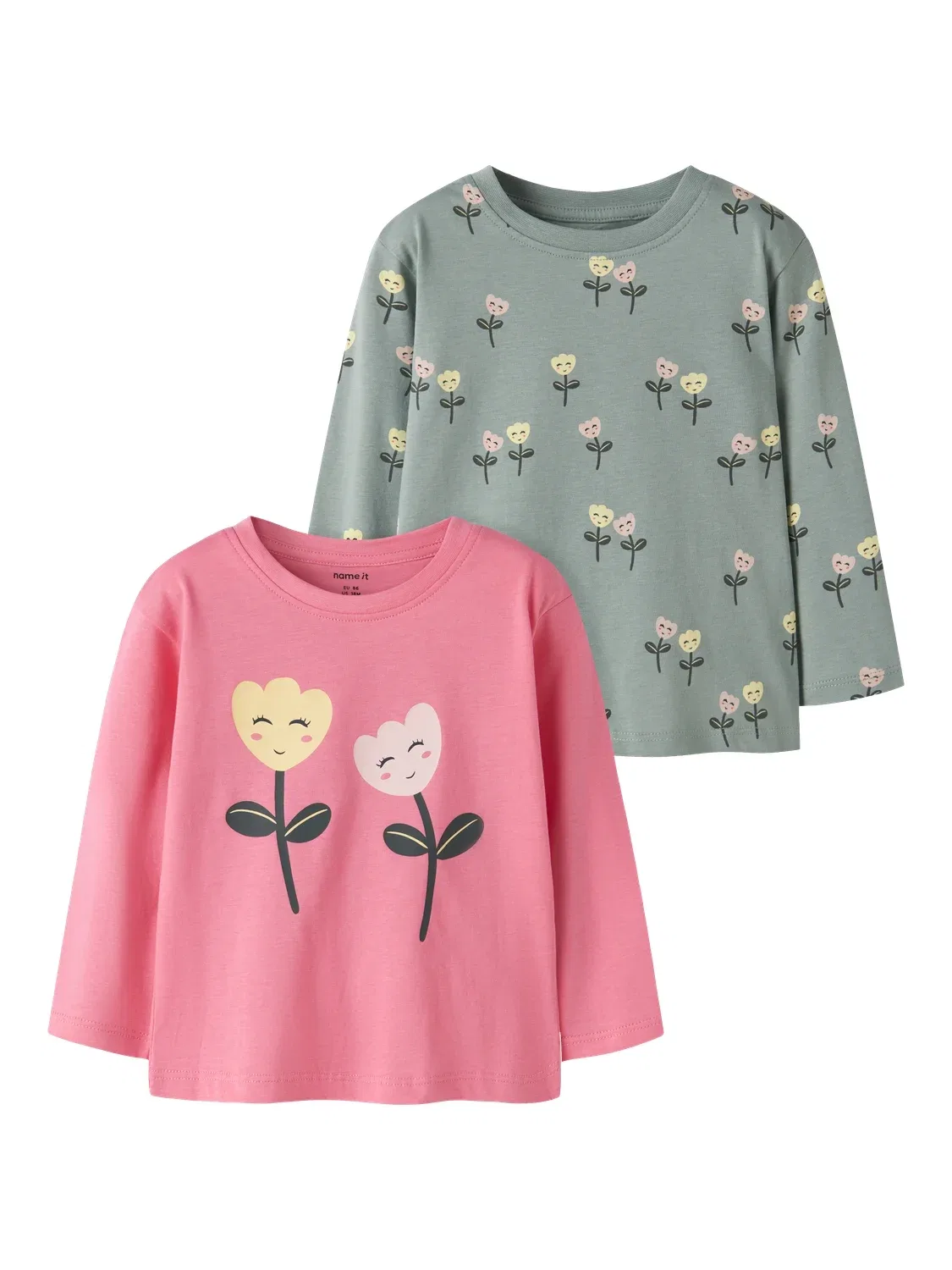 Комплект из 2 лонгсливов с длинным рукавом Nmfvelda Name It, цветущий имбирь