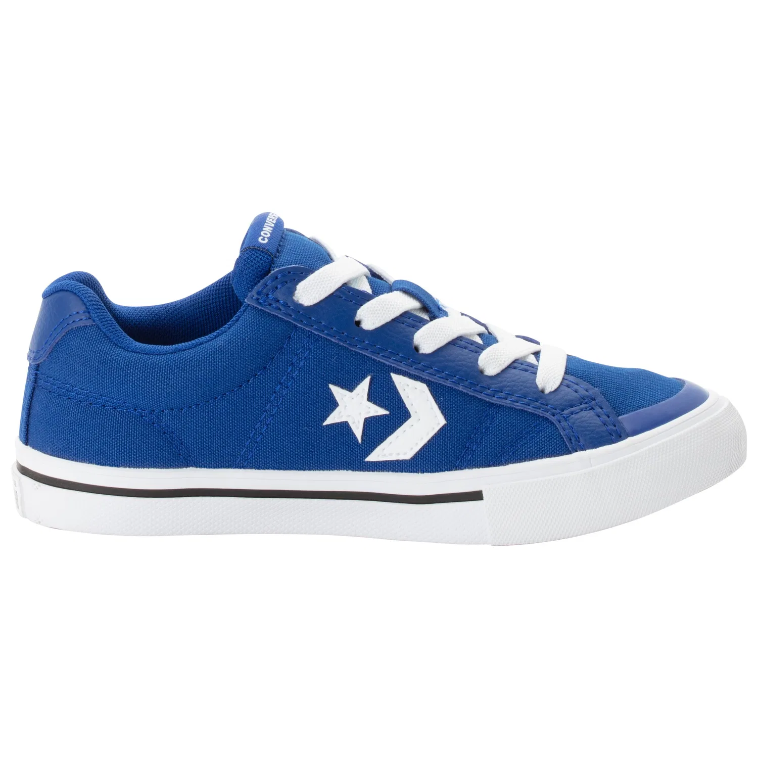 Детские кроссовки на шнуровке Converse, Blue/White/Blue — фото 3