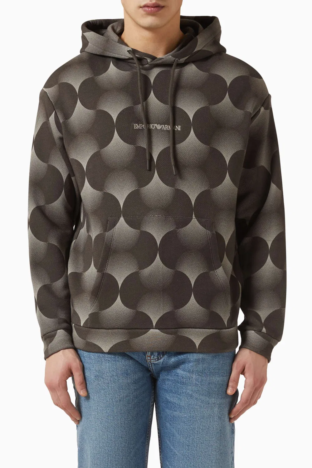 Худи с принтом Geometric Hoodie Emporio Armani