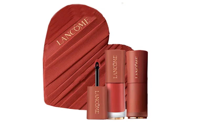 Женский набор жидких матовых губных помад Love Double, 6 мл, LANCOME, French Nude Brown/Rose Nude Pink — фото 2