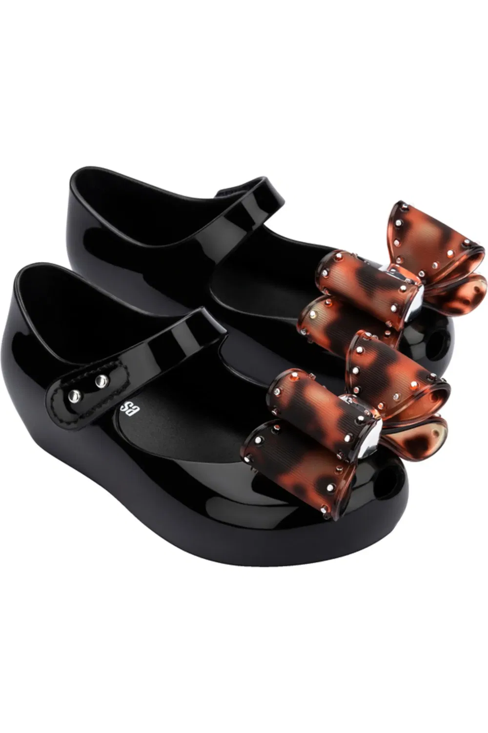 Детские туфли Мэри Джейн с бантом Ultragirl Classic Mini Melissa, Black Turtle