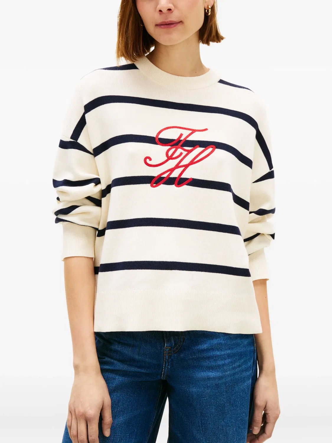Джемпер нейтральных оттенков Tommy Hilfiger, нейтральные — фото 4