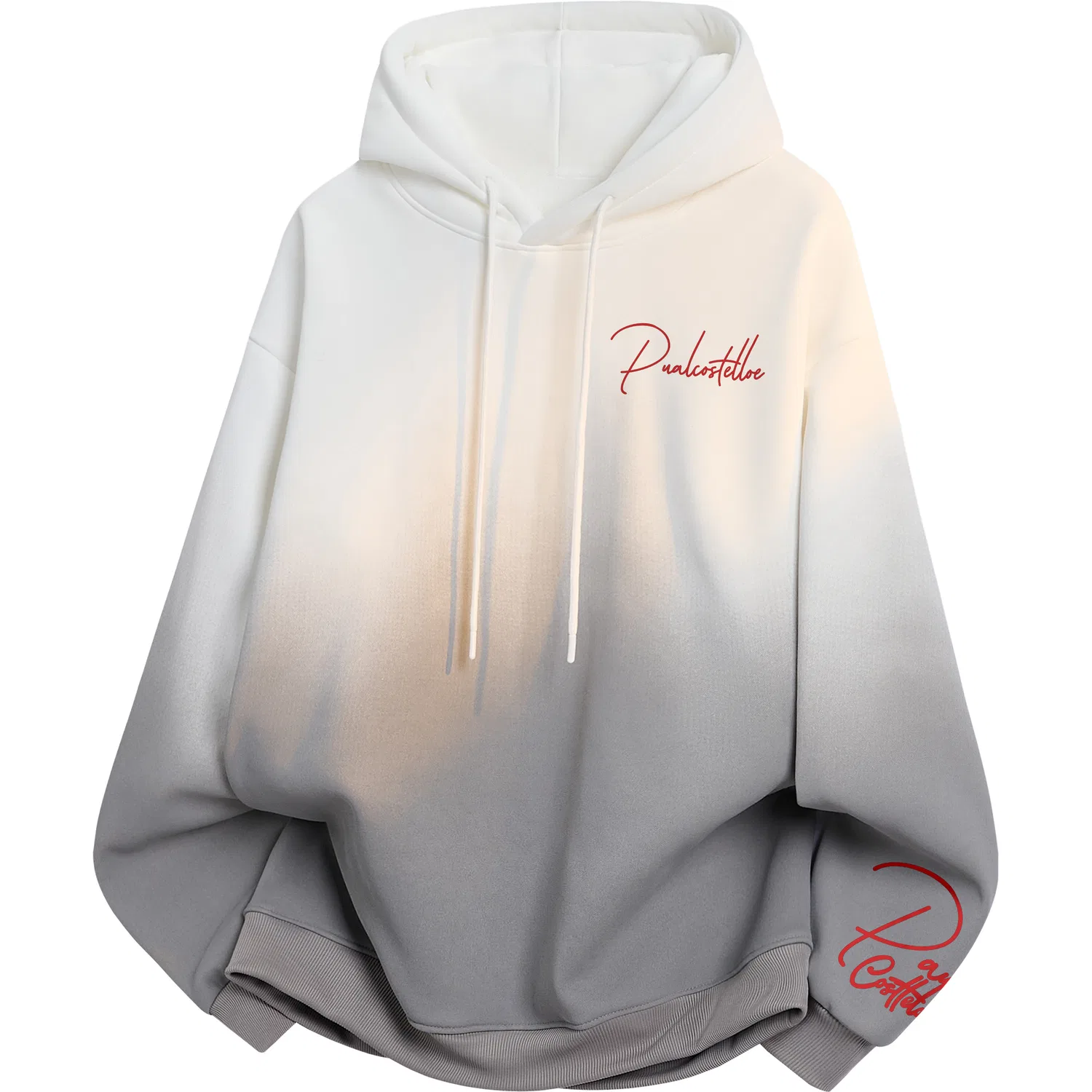Детское худи с начесом Light Gray Red Fleece-Lined Paul Costelloe