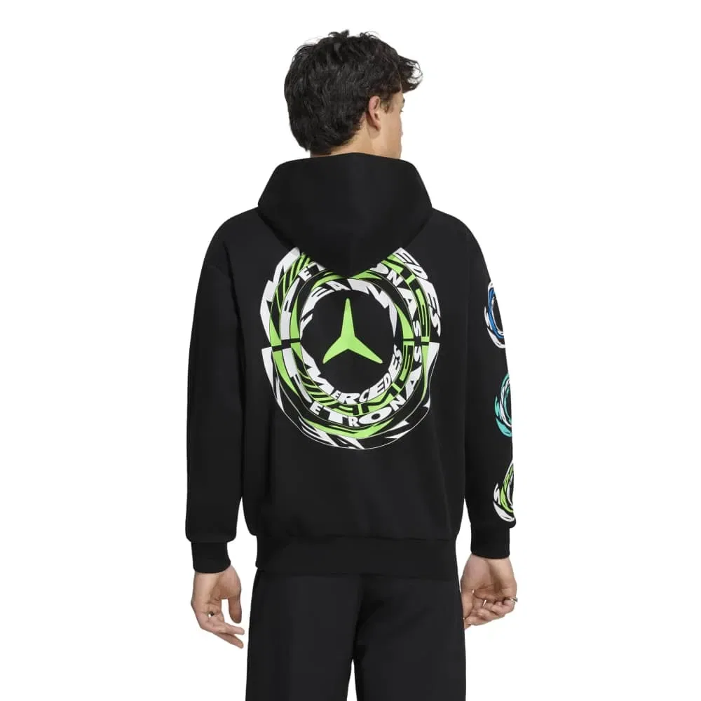 Женский свитшот с принтом Lights On Hoodie Adidas, Black — фото 2