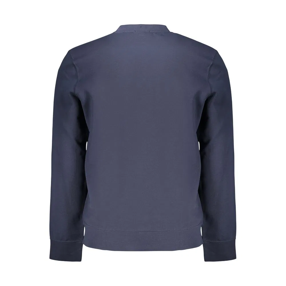 Мужской свитшот с вышивкой логотипа Blue Cotton Men's Sweatshirt Calvin Klein, Blue — фото 2