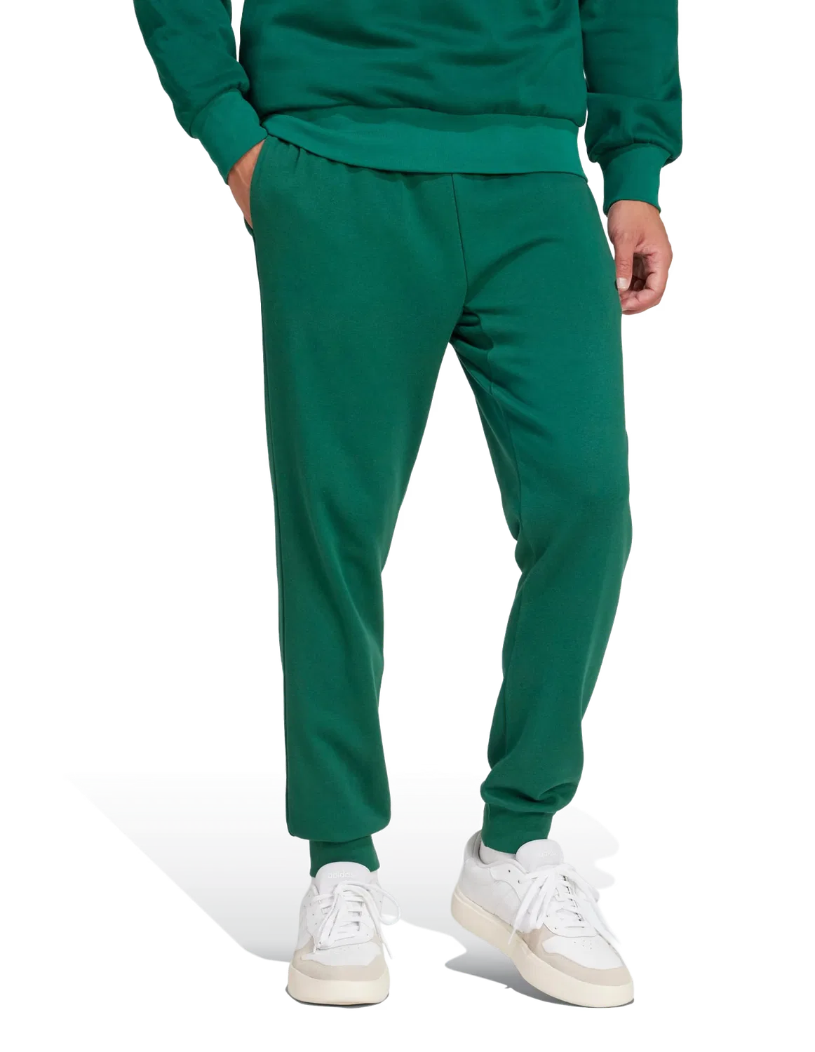 Мужские спортивные штаны прямого кроя Adidas, зеленый — фото 2