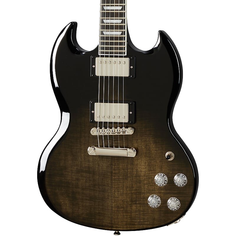 

6-струнная электрогитара Epiphone SG Modern в фигурном прозрачном черном цвете Fade EISMFTBFNH1